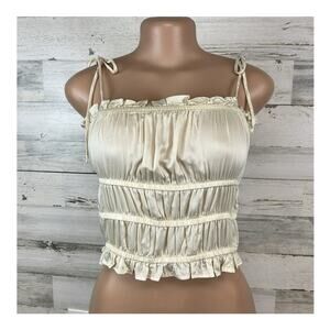 NWT Vero Moda Helyn Shirred cream Camisole size small
